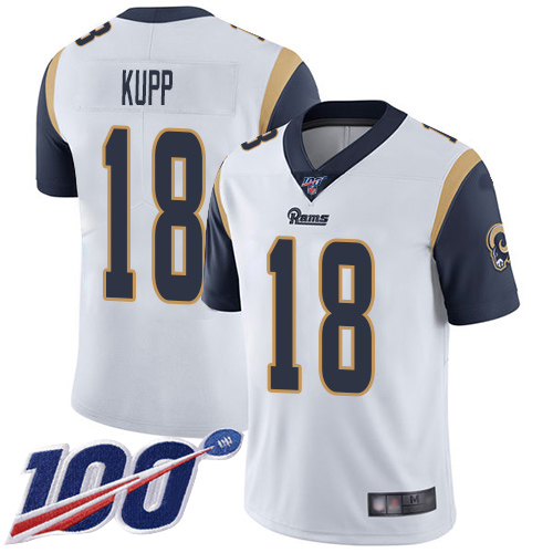 Los Angeles Rams Limited White Men Cooper Kupp Road Jersey NFL Football #18 100th Season Vapor Untouchable->los angeles rams->NFL Jersey